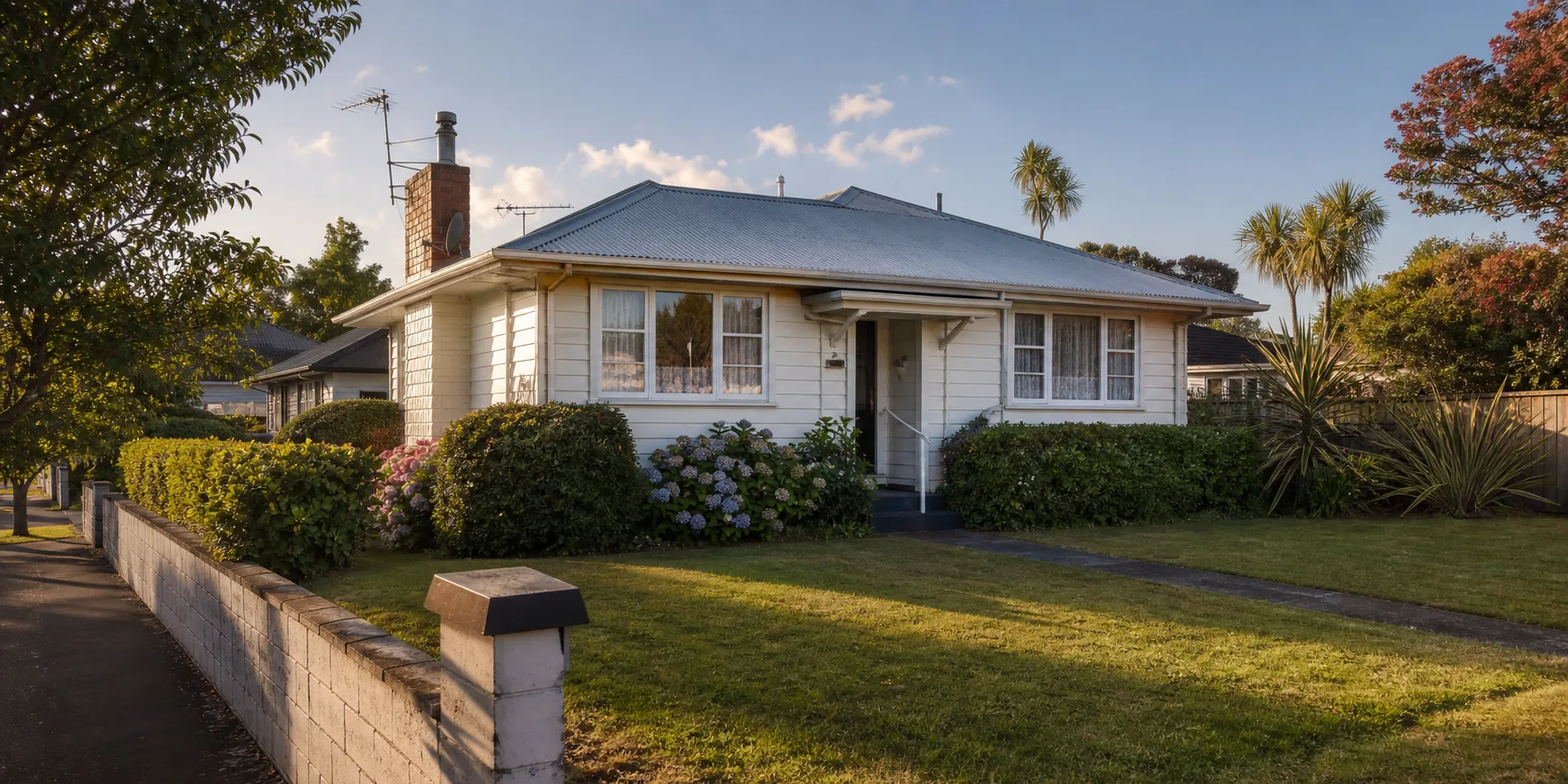 A post war weatherboard bungalow, the most common kind of home in Henderson