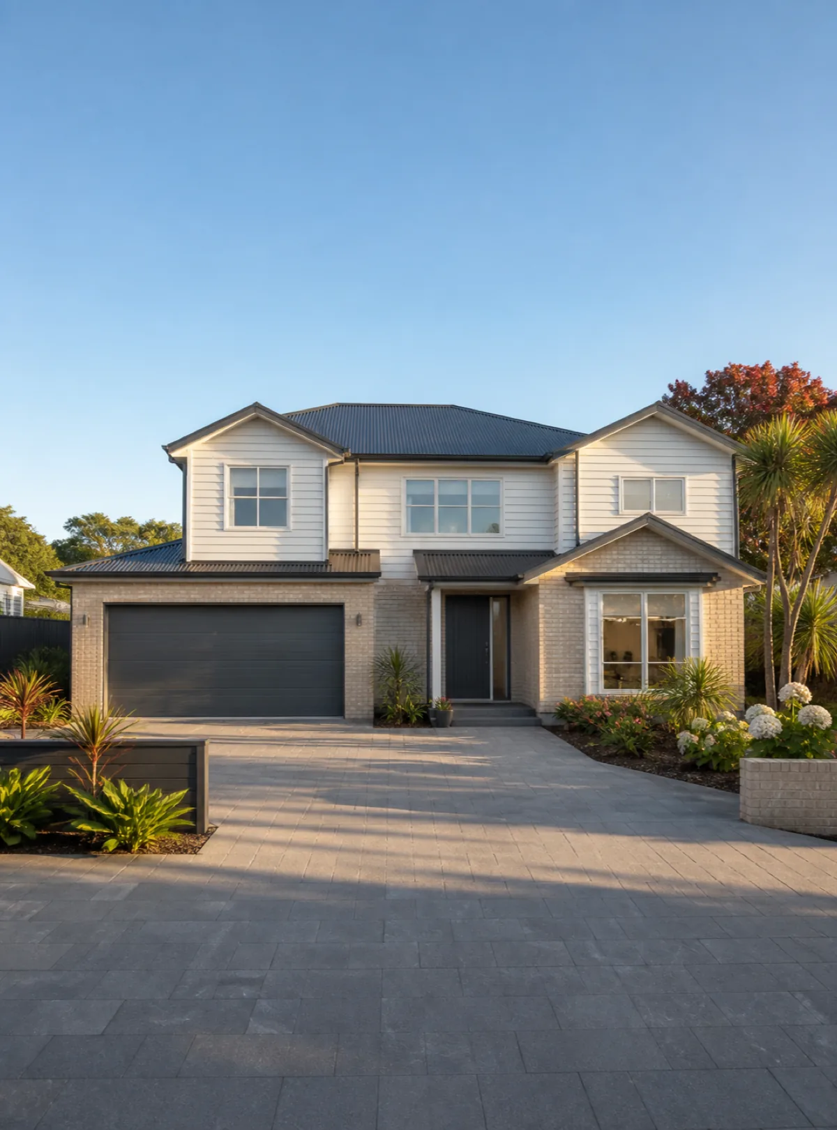 A four bedroom house on a compact section, the Stonefields family home