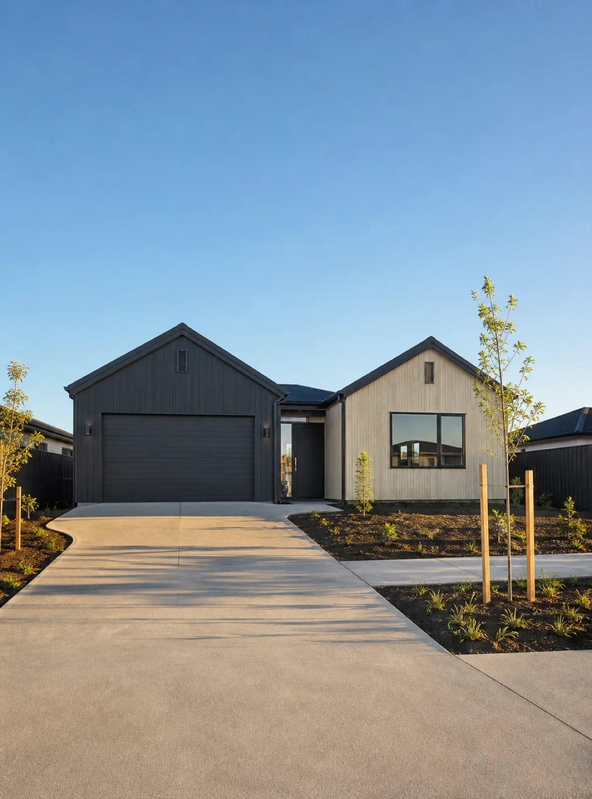 A recently finished home of the kind built in Stonefields since 2015